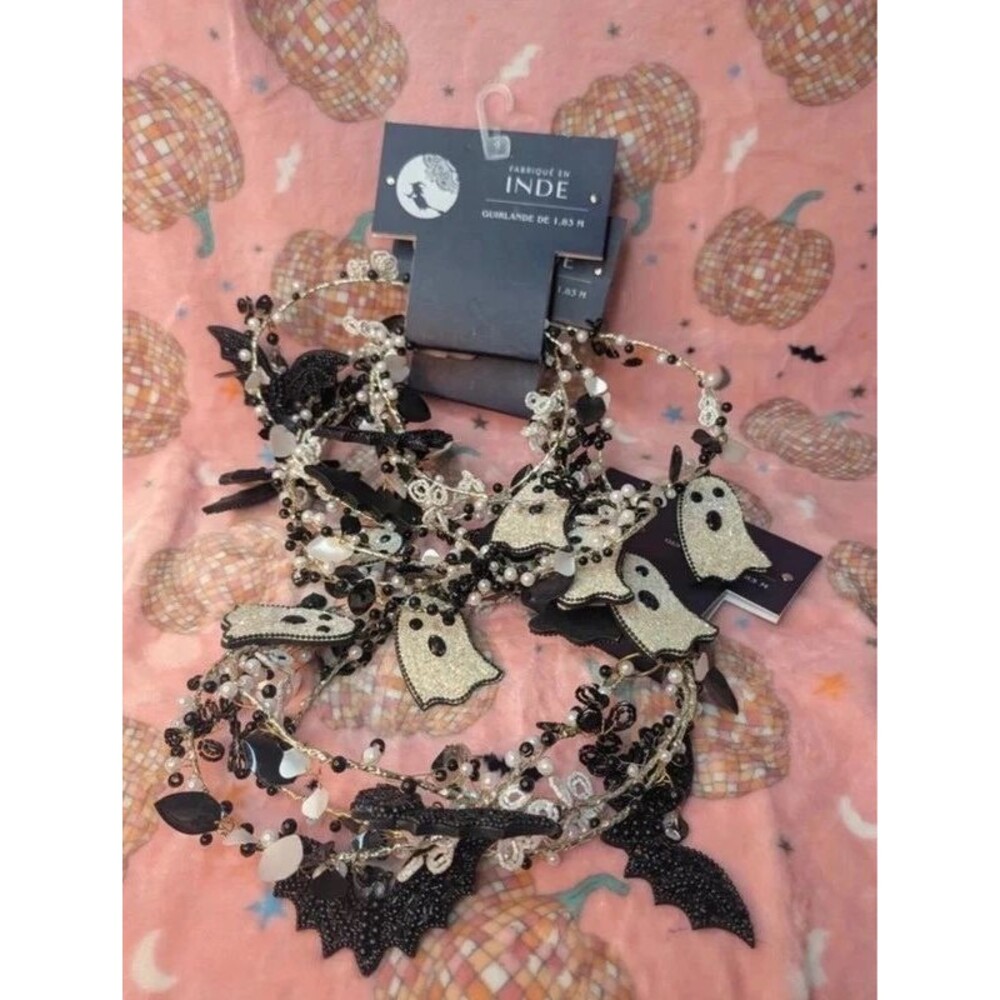 Halloween 6ft ghosts and bats garland